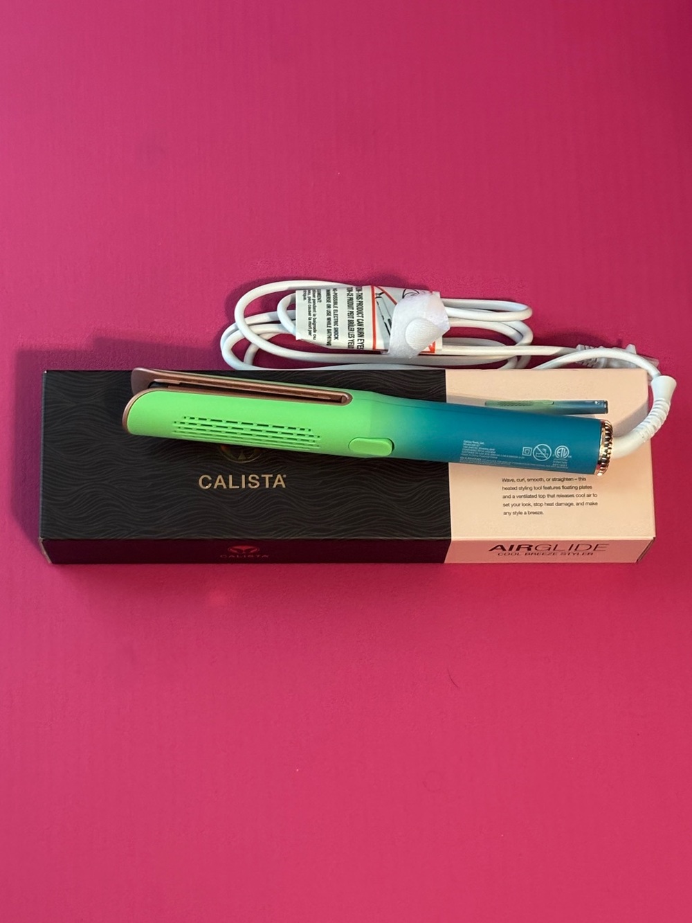Calista Airglide Cool Breeze Styler for Curling Waving and Straightening NIB
